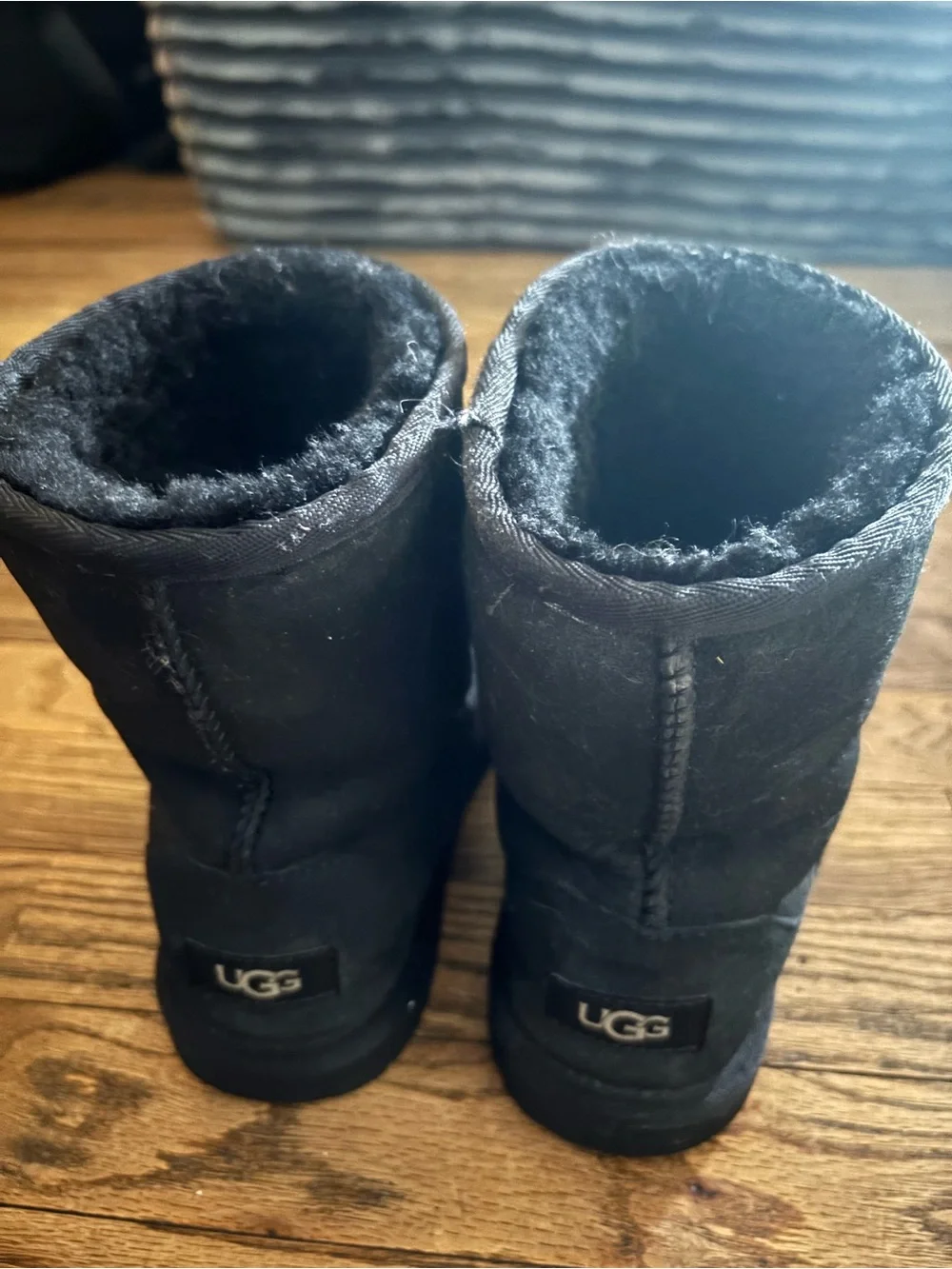 UGG Black Short Shearling Boots